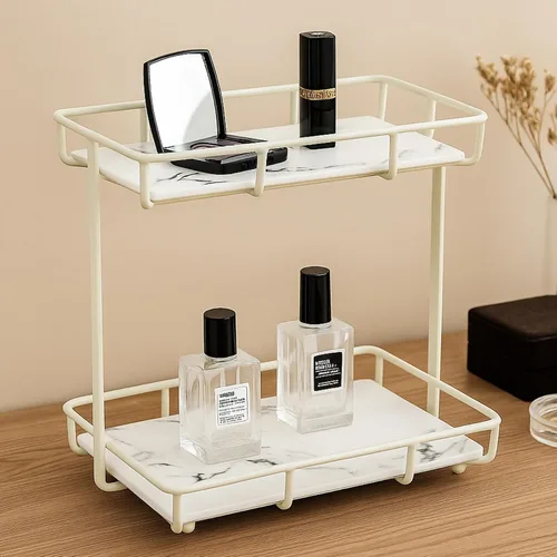 Miniatura 17 de Organizador de Baño para Encimera Organizador de Perfumes Organizador de Maquillaje Estante de Almacenamiento y Exhibición de Cosméticos Bandeja
