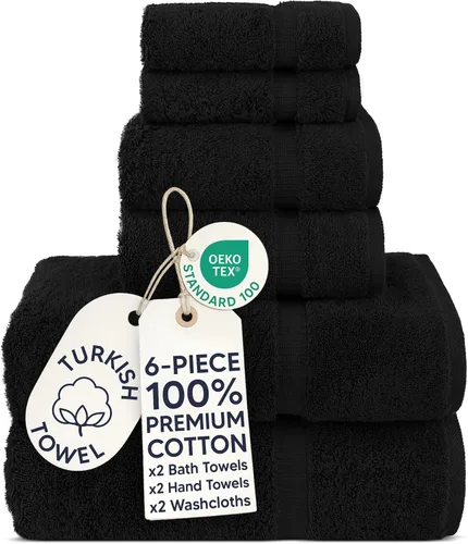Miniatura 120 de Chakir Turkish Linens - Toallas turcas de 100% algodón, suaves y absorbentes (4 paños, color gris)