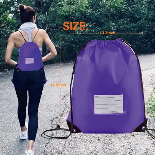 Miniatura 23 de CODOBON Paquete de 20 bolsas con cordón, mochila de cuerda de dibujo a granel, bolsa de bricolaje para gimnasio, deportes, bolsa para mujeres