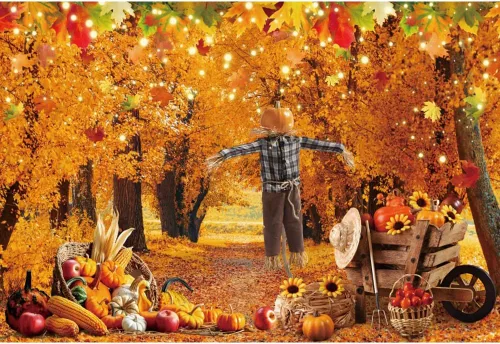Miniatura 15 de Telón de fondo de otoño de 5 x 3 pies para sesión de fotos, tablero de madera de otoño para fotografía, decoración de pared de Acción de Gracias