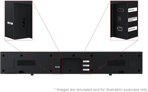 Miniatura 8 de Samsung Barra de sonido HW-B400F Serie B, 2.0 canales con woofer incorporado, mejora de voz y modo nocturno, expansión de sonido envolvente