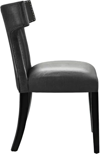Miniatura 4 de Modway EEI-3922-BLK - Silla de comedor de vinilo curva, color negro