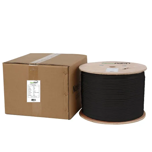 Miniatura 3 de NavePoint Cable Ethernet CAT6A, UTP, clasificación CMR, negro, 1000 pies