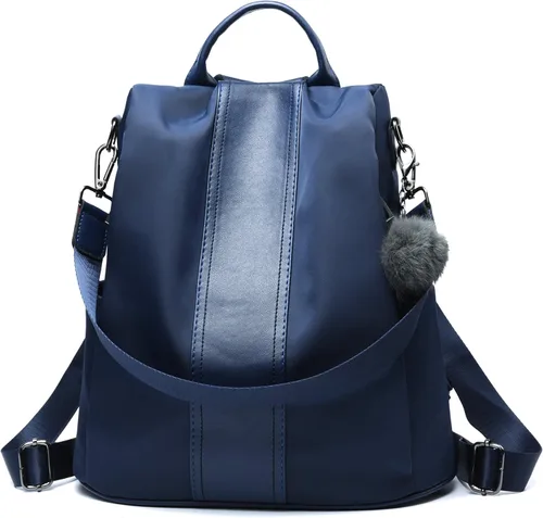Miniatura 15 de Mochila impermeable liviana de nailon antirrobo para mujer, Negro, M
