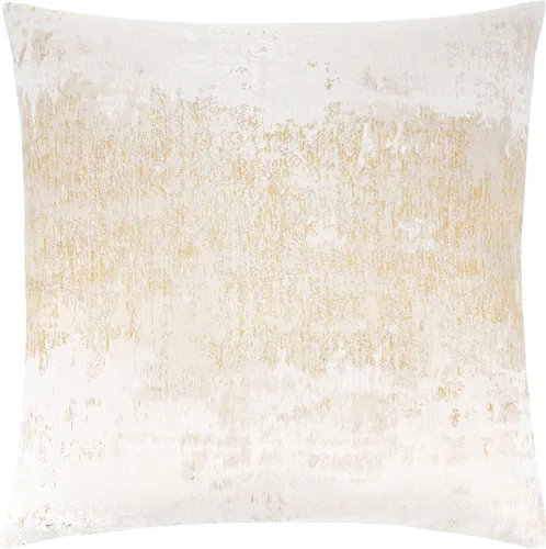 THE-TINOART Fundas de almohada de estilo rústico moderno de 18x18, fundas de almohada decorativas tejidas en jacquard beige y dorado para sofá,