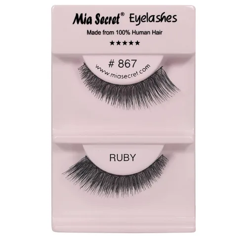 Miniatura 33 de Mia Secret Demi Wispies - Pestañas postizas de estilo natural, pestañas de tira fina, banda transparente invisible, pestañas de cabello humano
