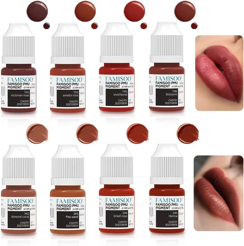 Miniatura 3 de PMU - Pigmento para labios 0.169 fl. oz/5 ml, tinta de tatuaje profesional para labios de larga duración, microblading de color, maquillaje