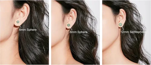 Miniatura 22 de Aretes de jade para mujer, hipoalergénicos, hechos a mano, joyería de jade verde real para mujeres y hombres, regalo para aniversario, graduación