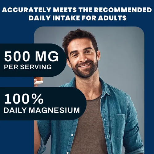 Miniatura 5 de Suplemento complejo de magnesio, proporcionado por 1000 mg de ocho formas diferentes de magnesio, fácil absorción para huesos, músculos