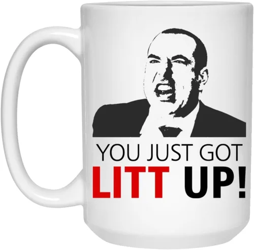 Miniatura 2 de Louis Litt Suits Inspired - Taza de regalo divertida de 11 onzas con texto en inglés "You Just Got Litt Up