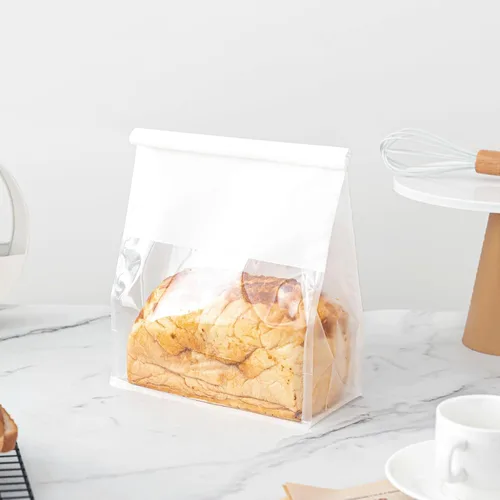 Miniatura 19 de 50 bolsas de pan de 8.6 pulgadas con cierre de alambre, bolsas grandes para pan hechas de papel de algodón marrón, bolsa de almacenamiento y empaque