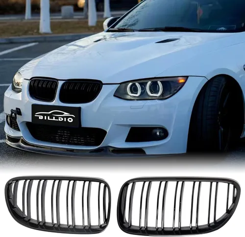 Miniatura 10 de Parrilla E90 – Rejilla negra de riñón individual compatible con BMW serie 3 E90 2009-2011 323i 328i 328xi 335d 335i 335xi Sedan LCI, E91 328i 328xi