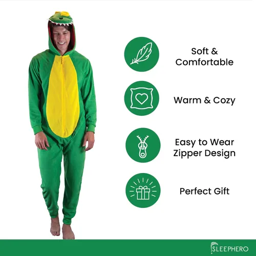 Miniatura 6 de SLEEPHERO - Pijama de Navidad para hombre, diseño de una sola pieza (estilo mameluco)
