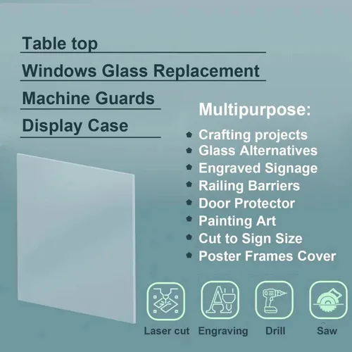 Miniatura 7 de Paquete de 2 hojas de acrílico transparente de 18x24 pulgadas de 1/8 pulgadas de grosor - hojas de plexiglás de 18x24 pulgadas de 1/8 pulgadas
