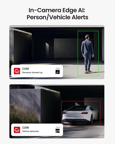 Miniatura 4 de ZOSI C298 Max 4K 8MP Cámara de seguridad PTZ con doble lente (2x4MP) con cable y WiFi para exteriores, gran angular, 2.4GHz cámara 360, zoom híbrido