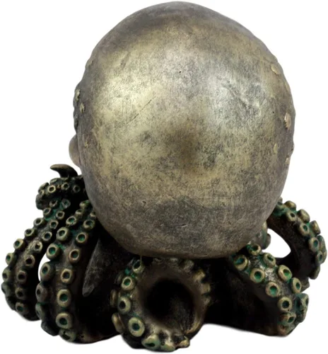 Miniatura 4 de Ebros Ocean Monster Terror Kraken Cthulhu Skull Figurine 6 pulgadas H Mythical Sea Relic Giant Pulpo Tentáculos Wyvern Cráneo Criatura Fantasía