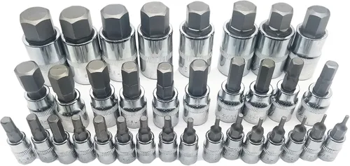 Miniatura 5 de Master - Juego de llaves hexagonales Allen, llave hexagonal para llave de trinquete SAE y juego métrico de 3/8, 1/4, 1/2, 34 piezas