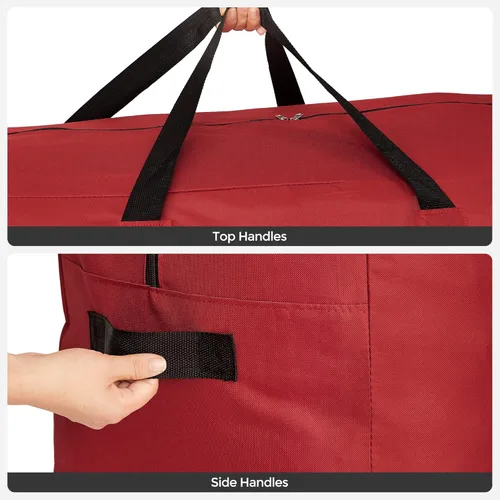Miniatura 6 de SONGMICS Bolsa de almacenamiento para árbol de Navidad, contenedor de almacenamiento para árbol de festividades, hasta 9 pies, bolsa para soporte