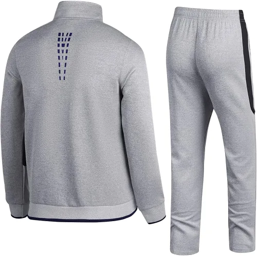 Miniatura 2 de Guanzizai Conjunto deportivo casual de manga larga para hombre, conjunto deportivo con cremallera completa, chaqueta deportiva y pantalones