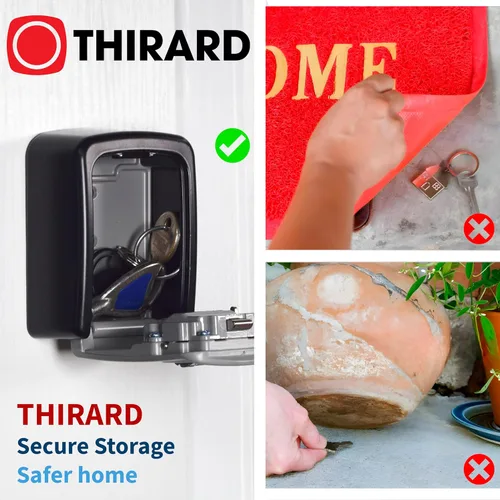Miniatura 4 de THIRARD Caja de llaves: cerradura mecánica segura para el hogar y la oficina, diseño duradero y resistente a la intemperie, gestión eficiente