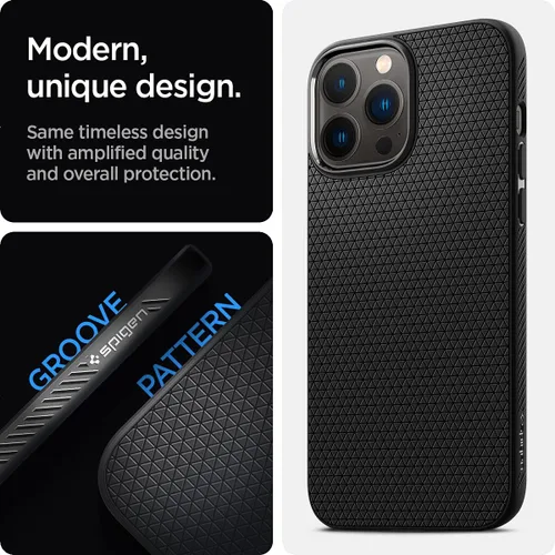 Miniatura 3 de Spigen Liquid Air - Funda diseñada para iPhone 13 Pro Max (2021), color negro mate
