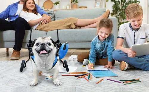 Miniatura 3 de Silla de ruedas para mascotas para patas traseras, adecuada para patas traseras, silla de ruedas para perros discapacitados, movilidad para caminar