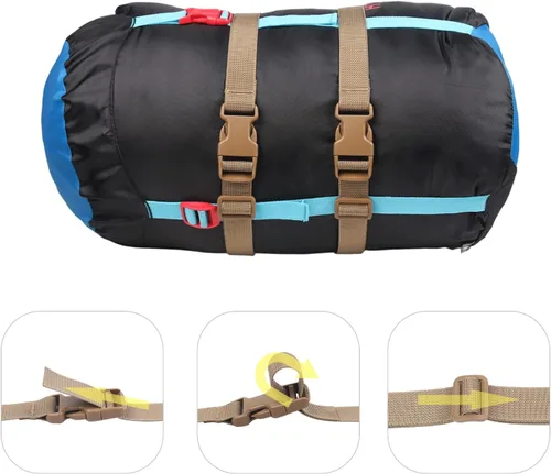 Miniatura 7 de XTACER Correa de accesorios para mochila, correas de equipaje, correa para saco de dormir con hebilla