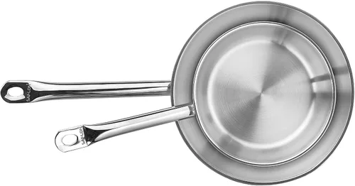 Miniatura 2 de SAFLON Sartén de 2 piezas de acero inoxidable con parte inferior capsulada de tres capas, lista para inducción, apta para horno y lavavajillas