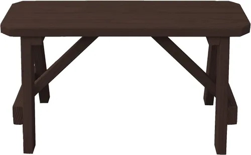 Miniatura 16 de Furniture Barn USA Banco tradicional de pino tratado a presión de 2 pies, tinte de cedro