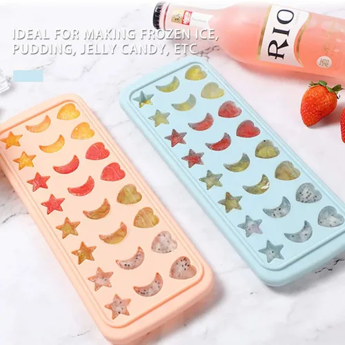 Miniatura 3 de OSALADI Molde de silicona para cubitos de hielo de 24 cavidades, moldes de chocolate en forma de estrella, molde de jabón, moldes para hornear