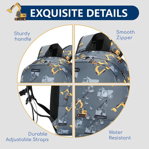 Miniatura 22 de CAMTOP - Conjunto de mochila y lonchera con estampados divertidos para niños de preescolar y primaria), Y0058-2
