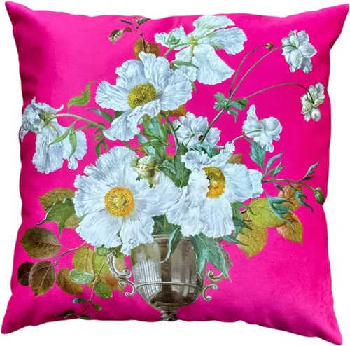 Miniatura 24 de Funda de cojín floral ligera de lujo, 18 x 18 pulgadas, pintura al óleo retro victoriana de doble cara, fondo negro, flor vibrante, funda de cojín