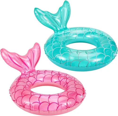 Miniatura 20 de MoKo Anillo de natación inflable, lindo flotador de piscina, decoración de tubo, tubos de natación, piscina al aire libre, playa, flotadores de Azul