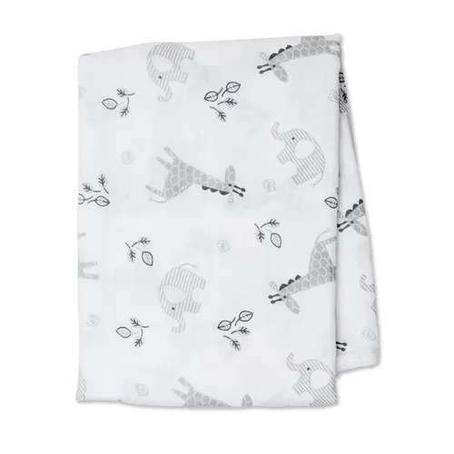 Lulujo Manta para bebé, unisex, suave, 100% muselina de algodón, manta de recepción neutra para niñas y niños, 47 x 47 pulgadas, África