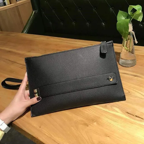 Miniatura 4 de Bolso de mano para mujer, de piel sintética, bolso grande de noche, con correa para la muñeca