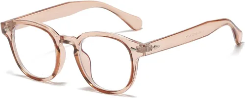 Miniatura 19 de Gafas Retro Redondas de Bloqueo de Luz Azul para Hombres y Mujeres, Montura Vintage sin Prescripción para Lectura de Computadora
