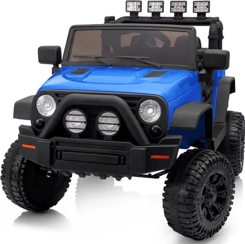 Outfunny Juguete de coche de paseo para niños, coche eléctrico de 24 V para niños con control remoto, motores de 2 x 200 W, color azul