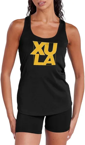 Miniatura 136 de Camiseta deportiva sin mangas oficial de NCAA Collegiate para mujer, con espalda cruzada, colección con logotipo primario