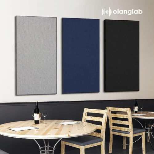 Miniatura 6 de Olanglab Paneles Acústicos Absorbentes de Sonido para Pared, Paquete de 2, Paneles de Amortiguación de Sonido de Fibra de Vidrio de 2'' 24''x48