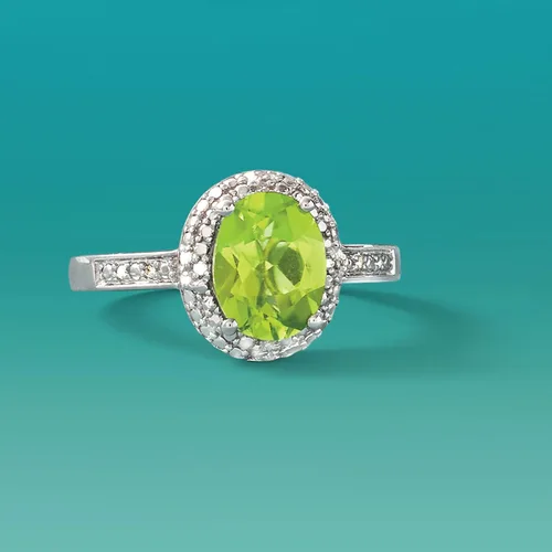 Miniatura 4 de Ross-Simons Gemstone and Diamond-Accented Ring in Sterling Silver