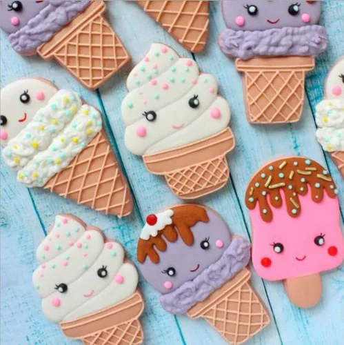 Miniatura 5 de Cortadores de galletas de helado, cono de helado de verano, moldes de galletas para pasteles de panadería, moldes de metal de acero inoxidable