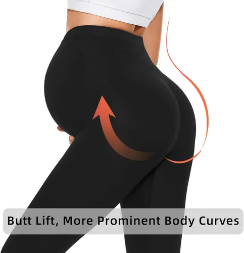Miniatura 3 de Maternity Capri Leggings Over The Belly Butt Lift -Soft Non-See-Through Workout Pregnancy Pants for Women