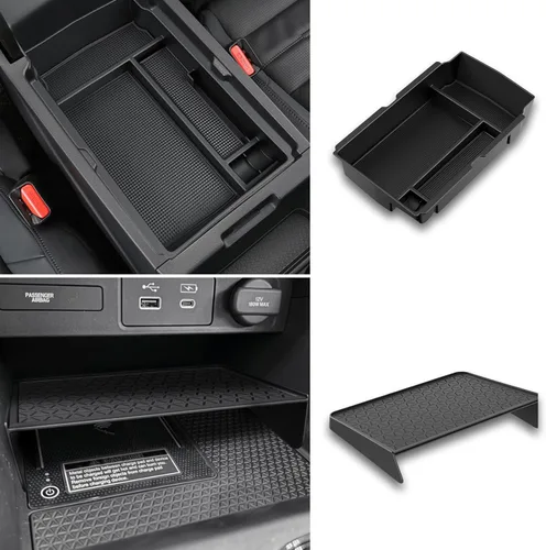 YPHUIKI 2 piezas Organizador de consola central compatible con Honda CR-V 2023 2024 2025 2026, accesorios para CR-V híbrido deportivo, caja de