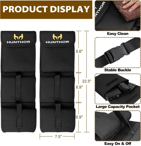 Miniatura 7 de Soporte para pistola en camiones (un par), almacenamiento ajustable para pistolas en el asiento trasero 900D, soporte para rifles automotrices