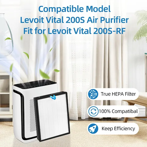Miniatura 2 de Filtro de repuesto Vital 200S para el purificador de aire LEVOIT Vital 200S, filtro 3 en 1 True HEPA y de carbón activado de alta eficiencia, parte