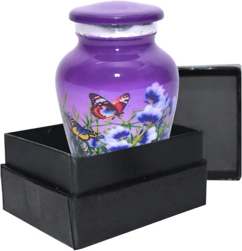 Miniatura 14 de BOLD & DIVINE Urnas de cremación con temática de mariposa Urnas decorativas para cenizas humanas de mujeres y hombres, urnas para cenizas, urnas