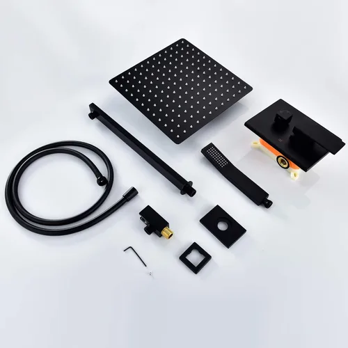 Miniatura 9 de CIENCIA BB314B - Juego de ducha de acero inoxidable con ducha de lluvia y de mano, juego de molduras de ducha con válvula áspera, BB314B
