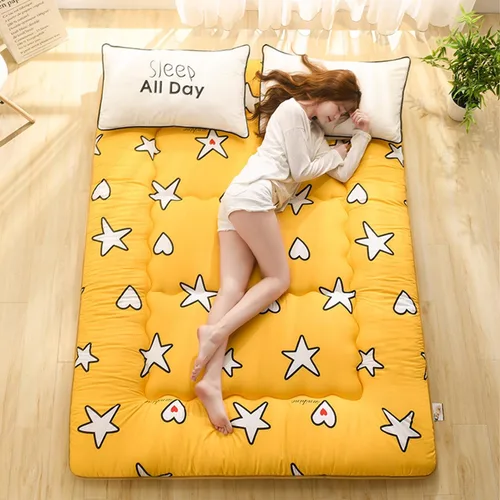 Colchón enrollable de estilo japonés, colchón de futón grueso doble plegable, almohadilla para dormir individual/doble para dormitorio, colchón