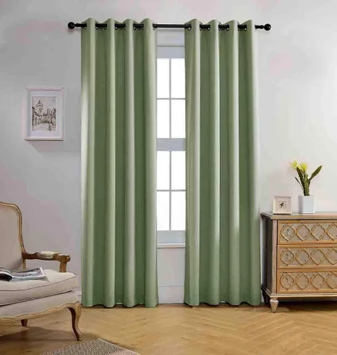 Miniatura 40 de Miuco paneles de cortina de oscurecimiento con arandelas, cortinas opacas con textura para salón, juego de 2