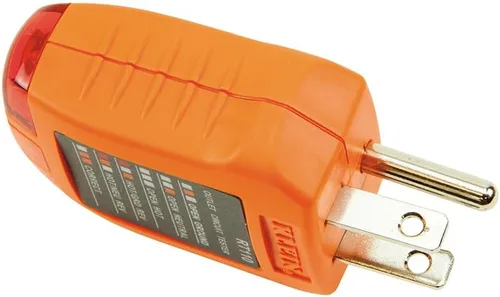 Miniatura 5 de Klein Tools RT110 - Probador de enchufes, probador de receptáculo eléctrico AC para enchufes norteamericanos